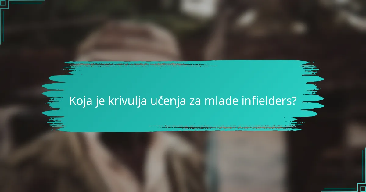 Koja je krivulja učenja za mlade infielders?