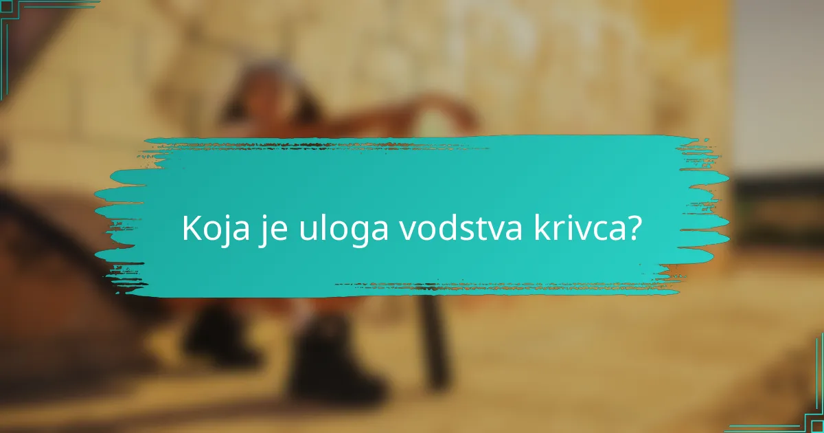 Koja je uloga vodstva krivca?